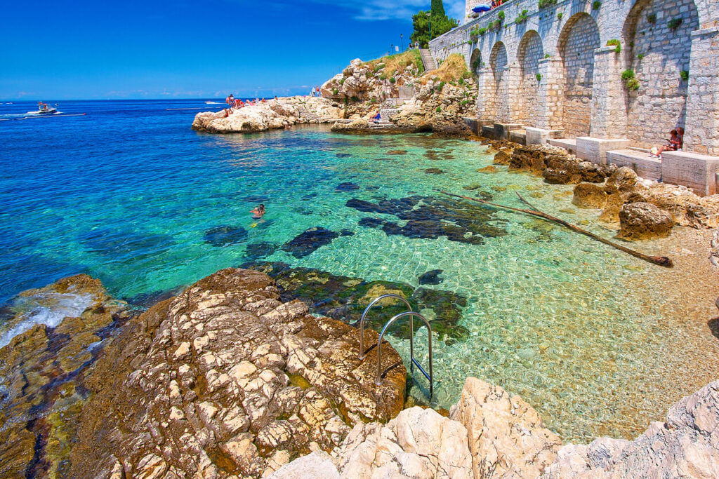 Familienurlaub Kroatien Istrien Rovvinj Strand 