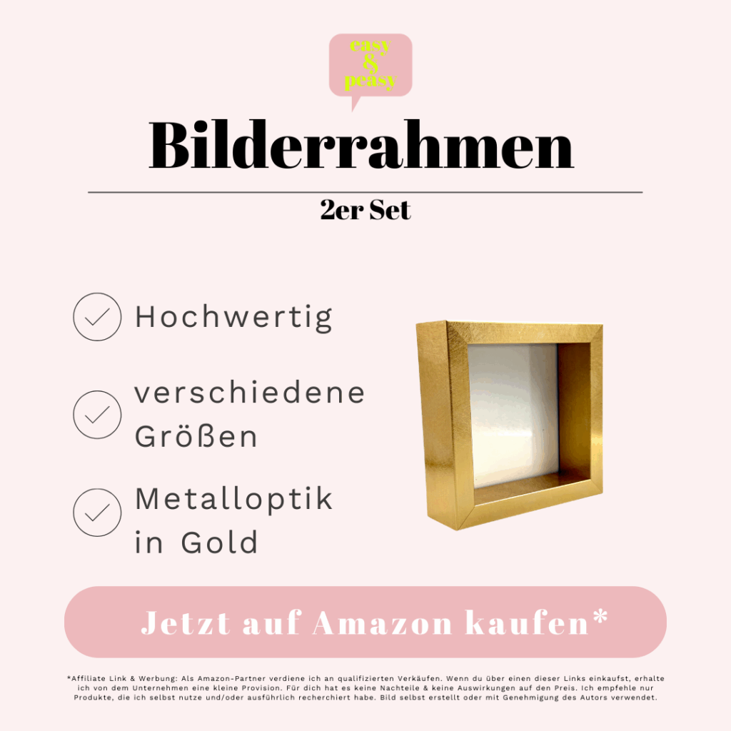 2er Set Bilderrahmen, Hochwertige Metallic Fotorahmen